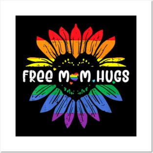 Gay Pride Free Mom Hugs Flag Lgbtq Mama Posters and Art